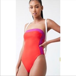 Strapless One Piece Swimsuit